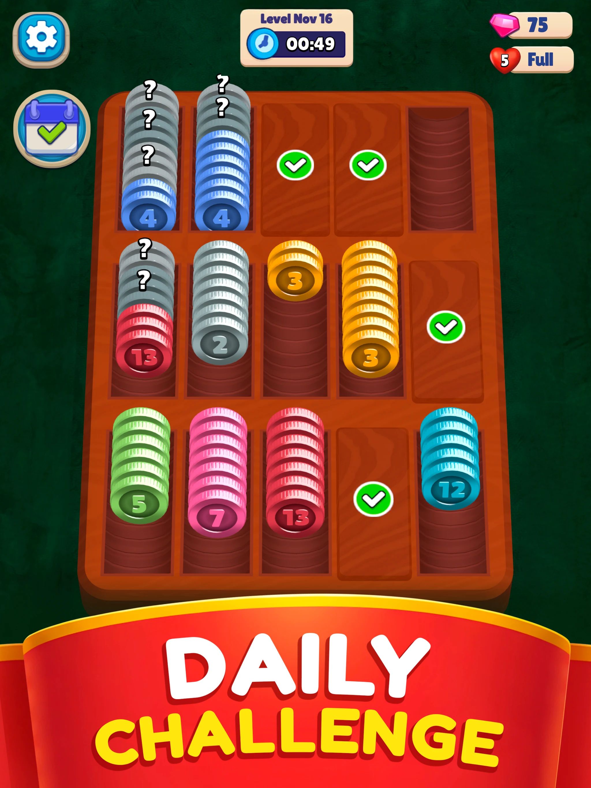 Pocket Sort: Coin Merge Puzzle screenshot