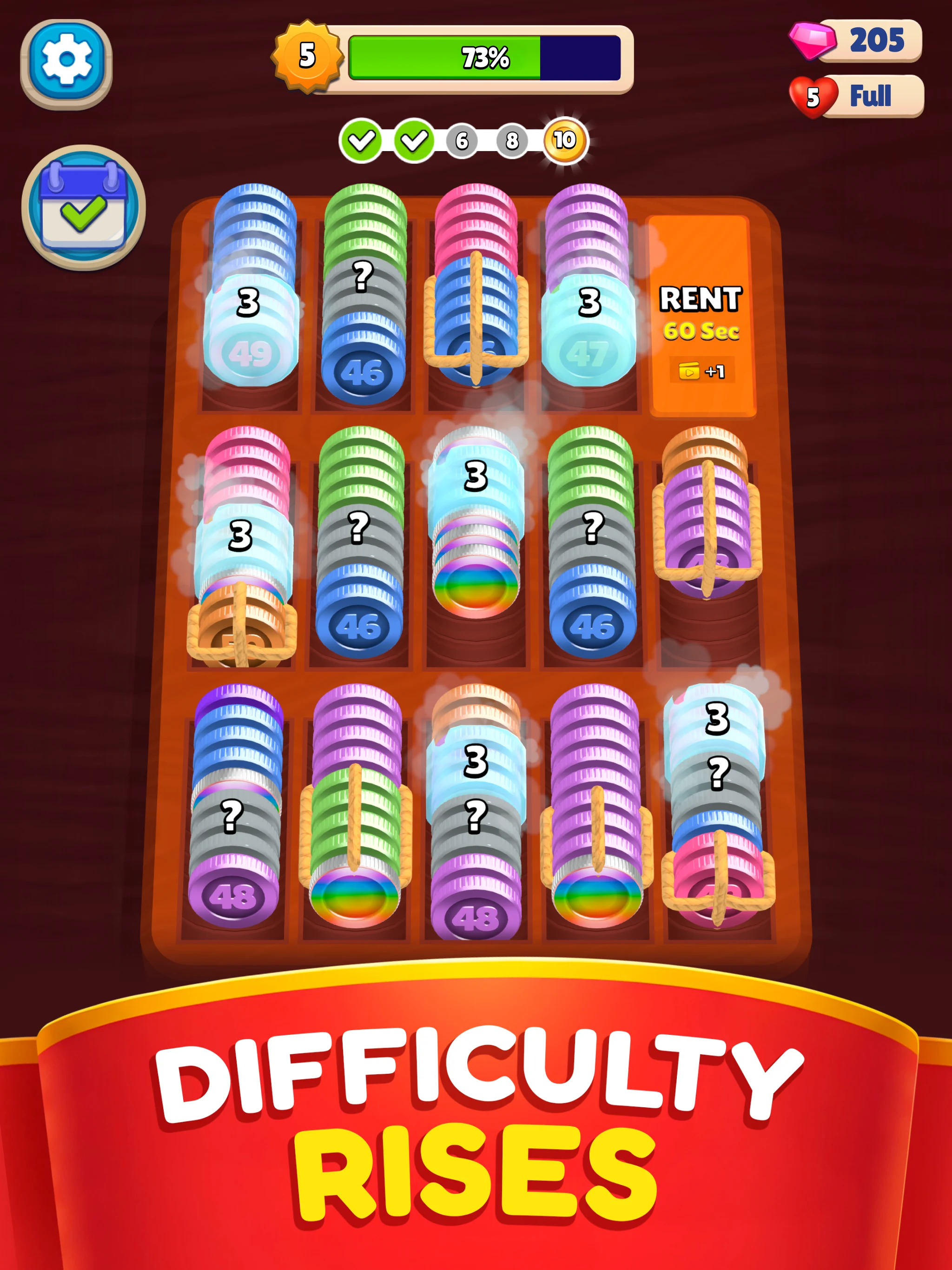 Pocket Sort: Coin Merge Puzzle screenshot